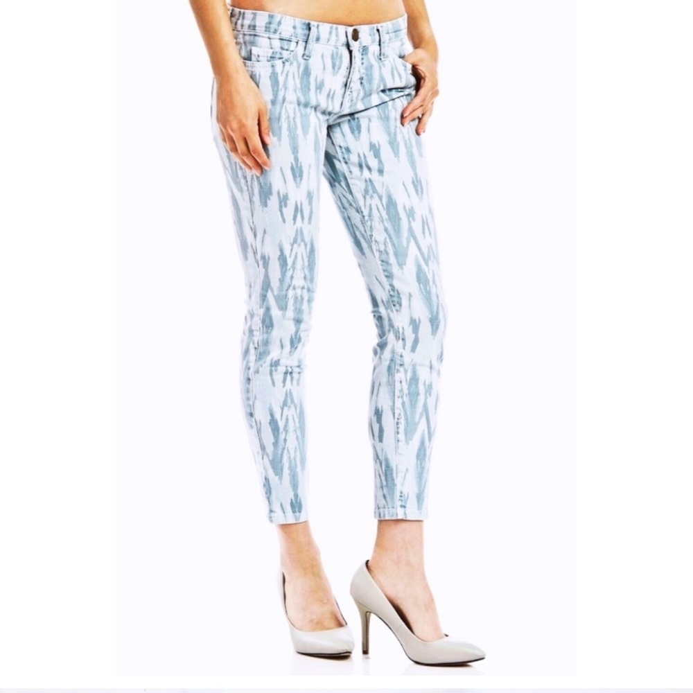 NWT CURRENT ELLIOTT *LISA* STILETTO CUT 80s ANKLE CROP JEANS SKY BLUE 28